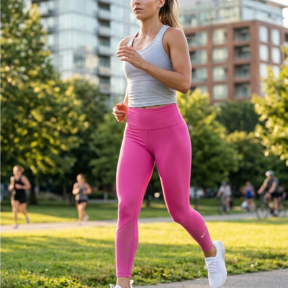 Nike Pink High-Rise Performance Leggings